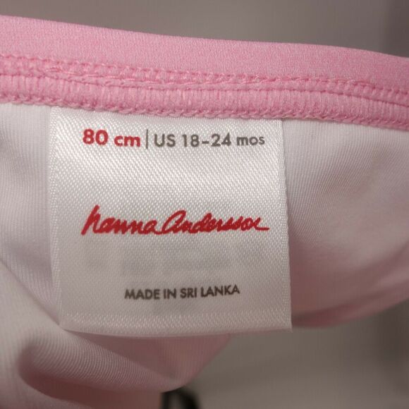 NEW Hanna Andersson Pink Strawberry Ruffle Tankini Swimsuit Size 80 18-24 months - Picture 7 of 9